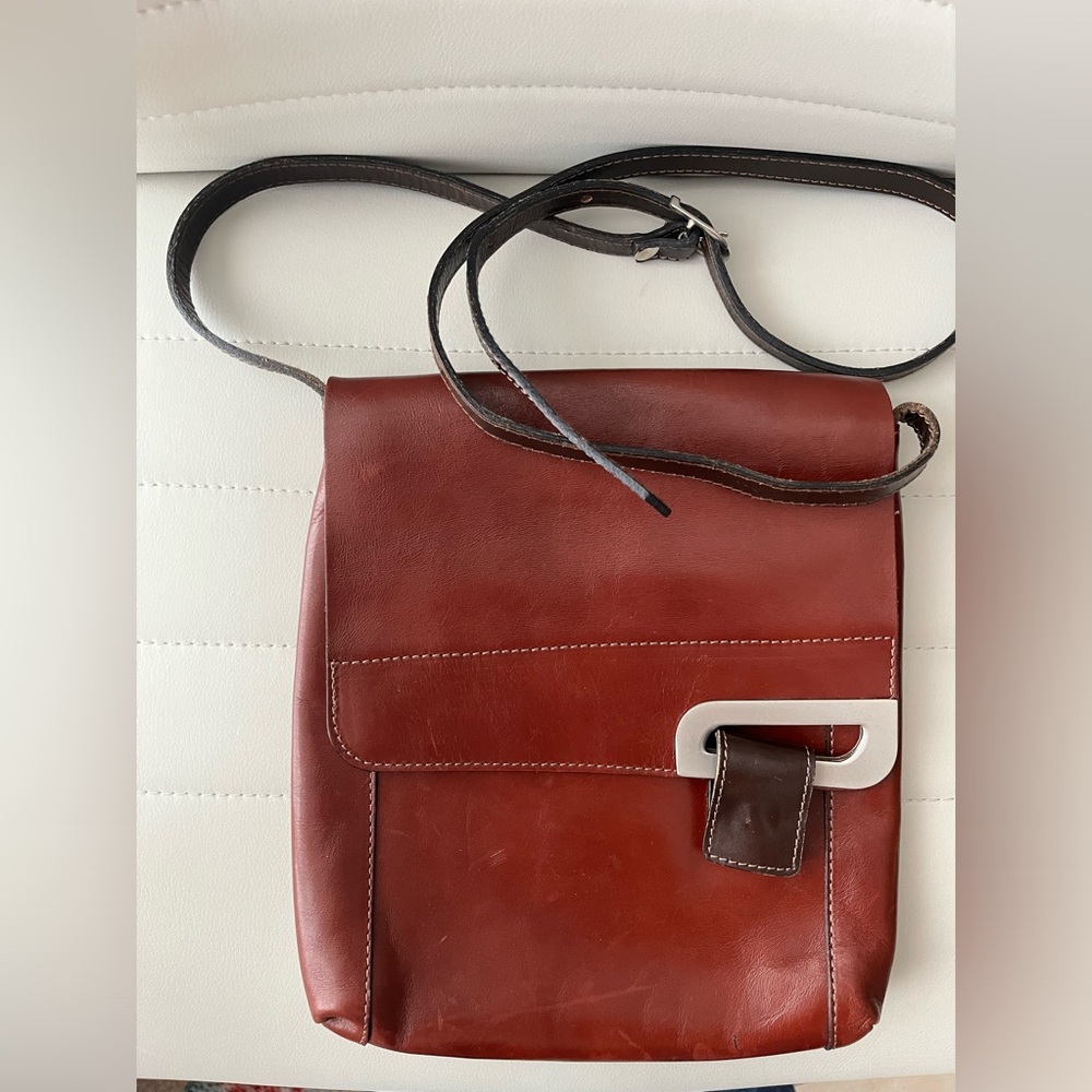 Italian leather crossbody bag